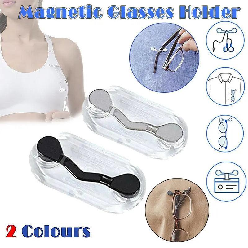 Strong Grip Eyewear Clip Holder Brooch for Glasses and Sunglasses - Silver