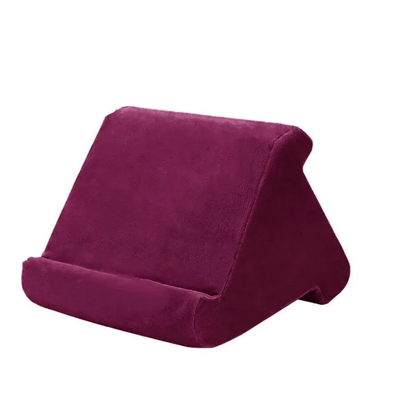 Tablet Pillow Stands For iPad Book Reader Holder Rest Laps Reading Cushion - Dark Red