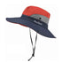 Women Wide Brim Ponytail Hat Sun Protect Visor Summer Beach Cap Anti Uv Floppy - Red