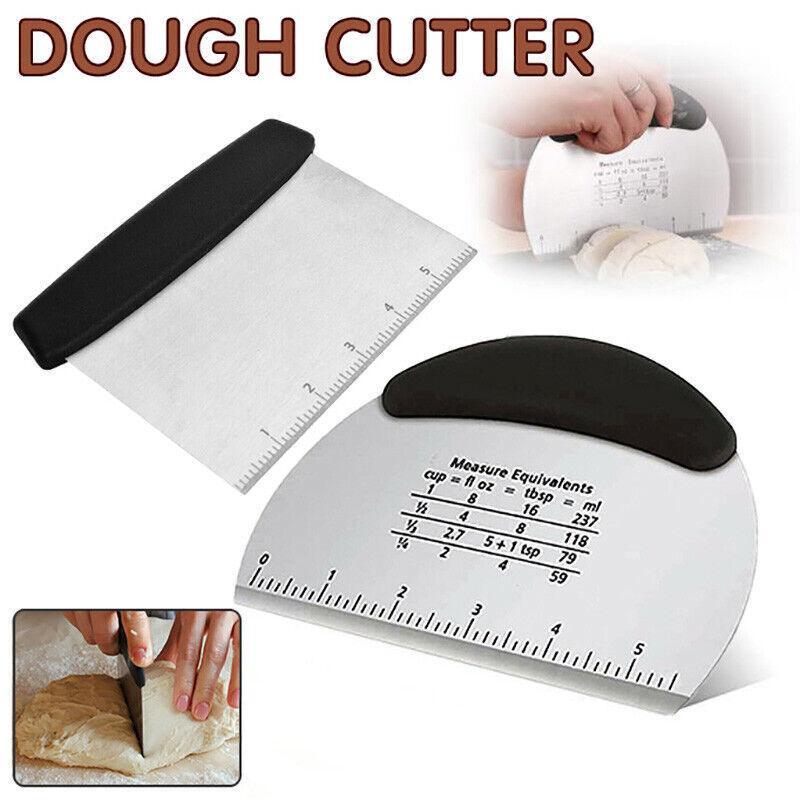 Dough Scraper Stainless Steel Bake Cake Slicer Pastry Cutter Multipurpose Bench - Rectangle