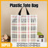 50x Reusable Plastic Tote Bag Eco Friendly Shopping Bags Durable Large Capacity - Red-Black 37*30*8cm