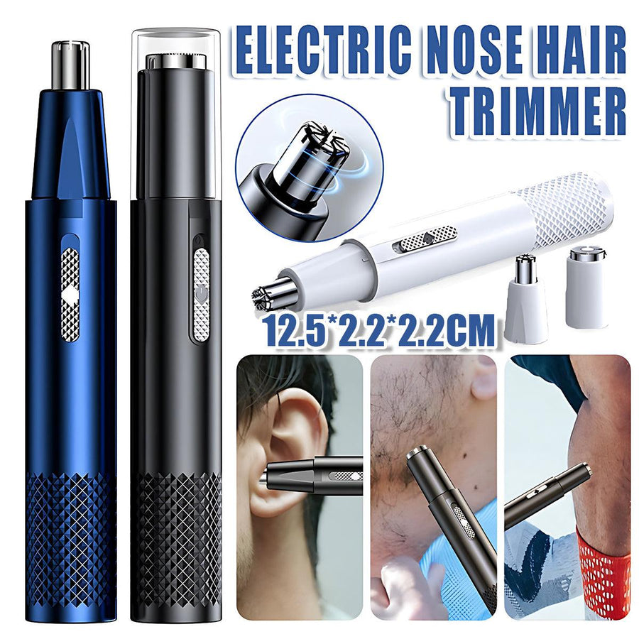 Remover Nose Ear Clipper Hair Trimmer Eyebrow Electric Men Rechargeable Shaver - Black