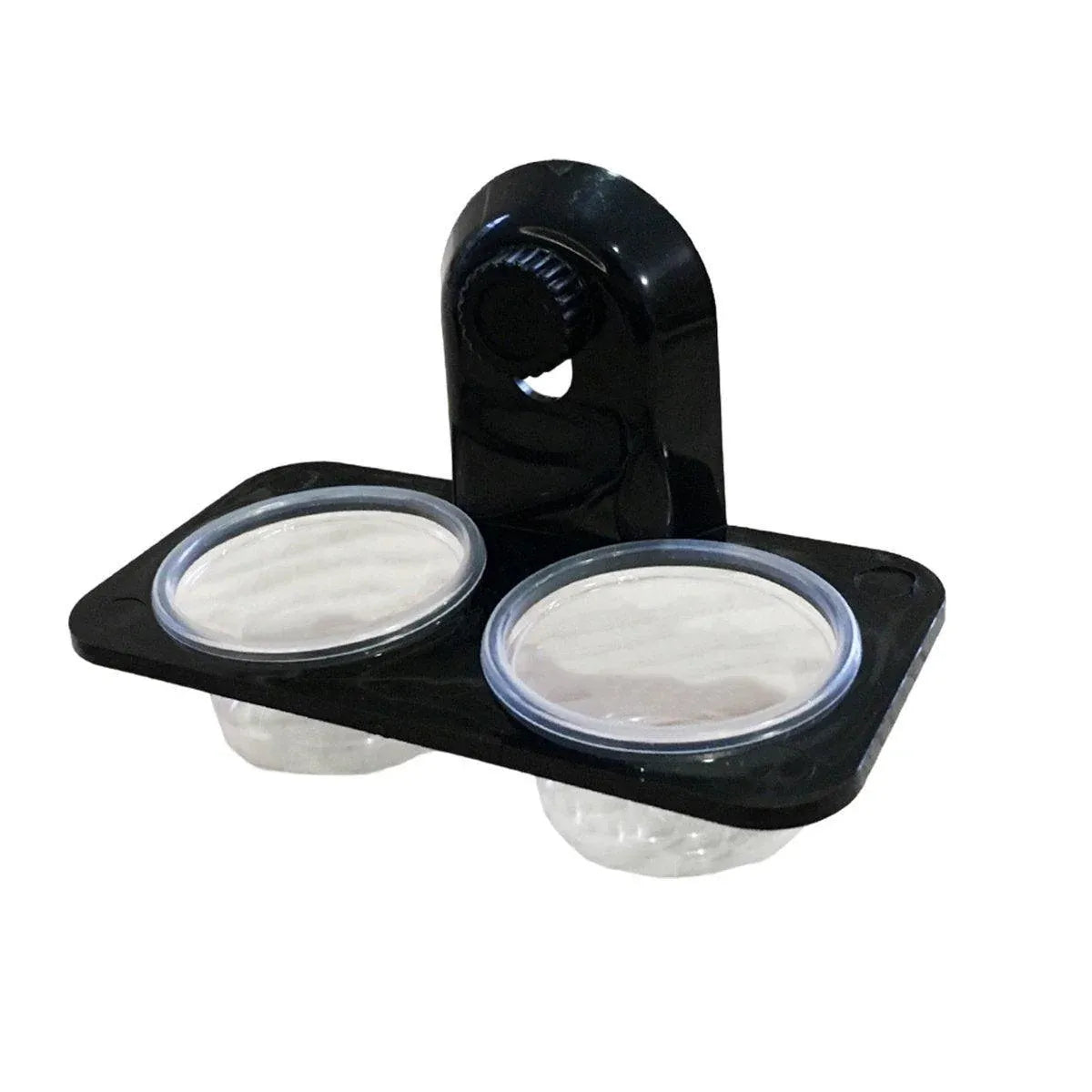 Dual Reptile Food and Water Bowl with Suction Cup Detachable Feeder for Lizards - Screw