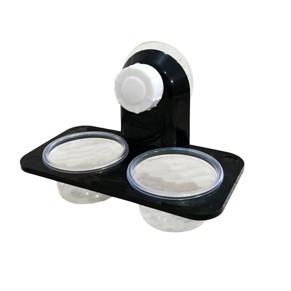 Dual Reptile Food and Water Bowl with Suction Cup Detachable Feeder for Lizards - Suction Cup