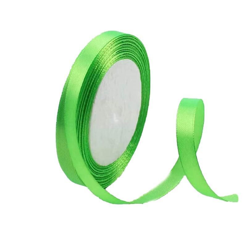 10mm Width Satin Hair Ribbon Wedding Party Decoration Gift Banquet 3m - Fruit Green