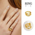 Brass Gold-Plated Twist Knot Ring Retro Geometric Ring Fashion Jewelry