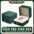 Dark Green Jewelry Box Ring Box Pair Compact Storage Box for Rings Accessories