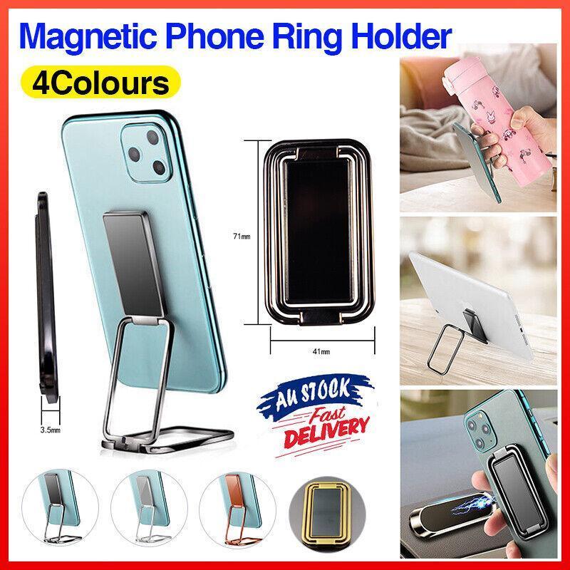Universal Phone Ring Grip Holder Back Mount Stand for Smartphones and Tablets - Silver