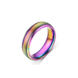 Mood Colour Changing Ring Temperature Sensitive Stainless Steel US Size 6 - Colourful