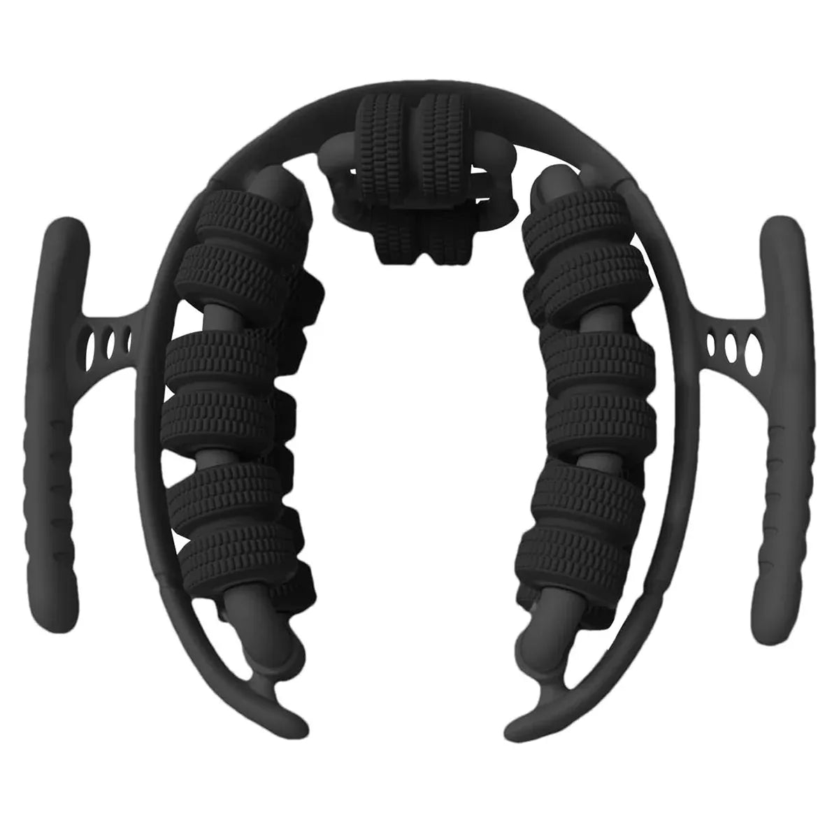 Yoga Wheel Muscle Massage Roller Stretching Fitness Exercise Training Equipment - Black