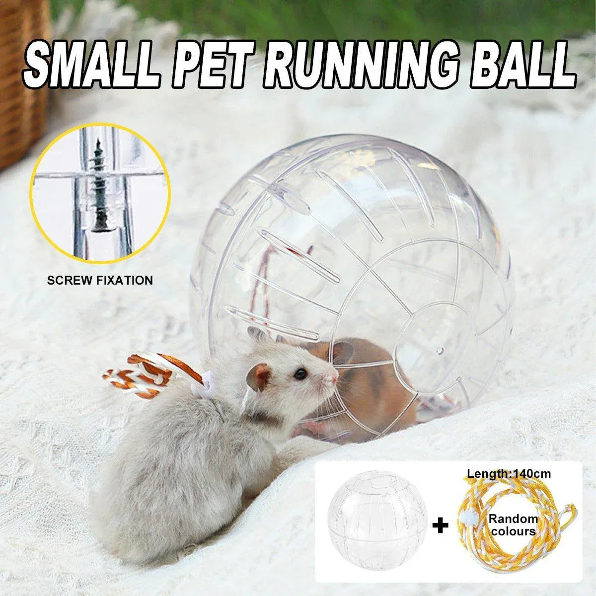 Hamster Running Ball Wheel Exercise Roller Toy Supplies Outside Cage Activity