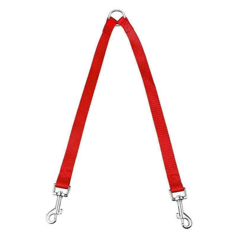 2 Way Double Dual Dog Leash Lead Walk 2 Dogs With One Lead Coupler Nylon Harness