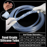 Transparent Silicone Rubber Tube Food Grade Hose Clear Soft for Beer Milk 10M - 3x5mm
