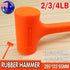 Dead Blow Rubber Hammer Mallet 2/3/4Lbs Non Slip 64Oz / 1800G Mechanic Builder - 3LBS