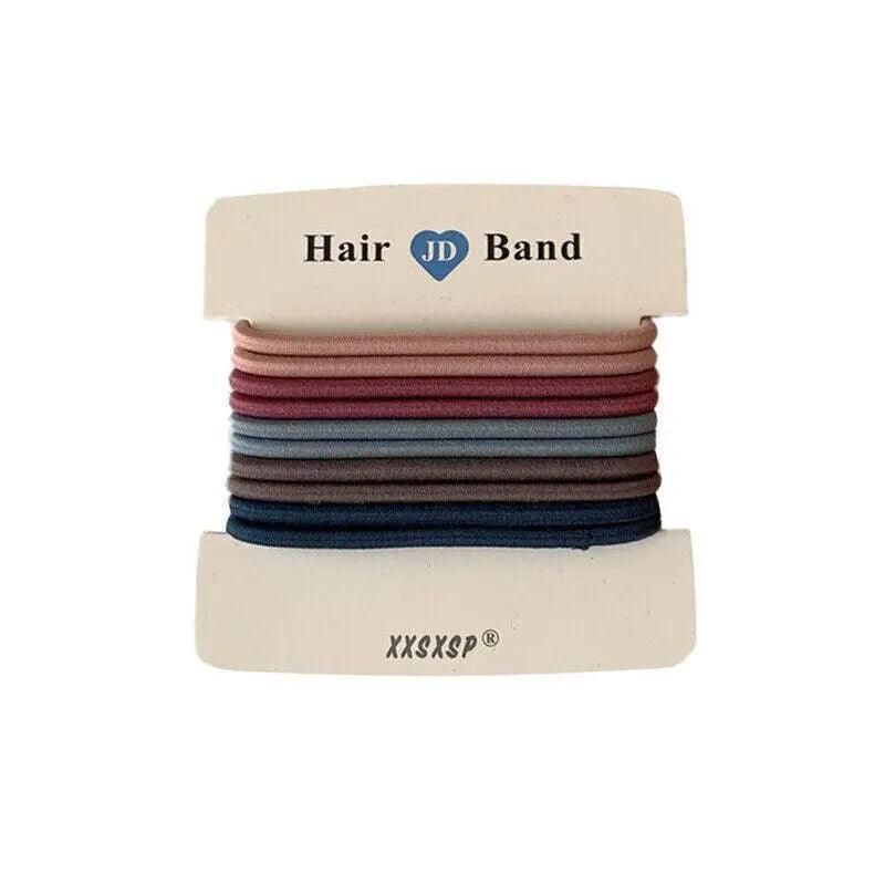 Hair Accessories High Elastic Two-Color Cross Hair Rope Rubber Band Hair Ring - Morandi