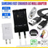 Fast Wall Charger Adapter - Samsung Galaxy S8 S9 S10/ Note 8 9 10 - Black USB Type-C Cable (ONLY)