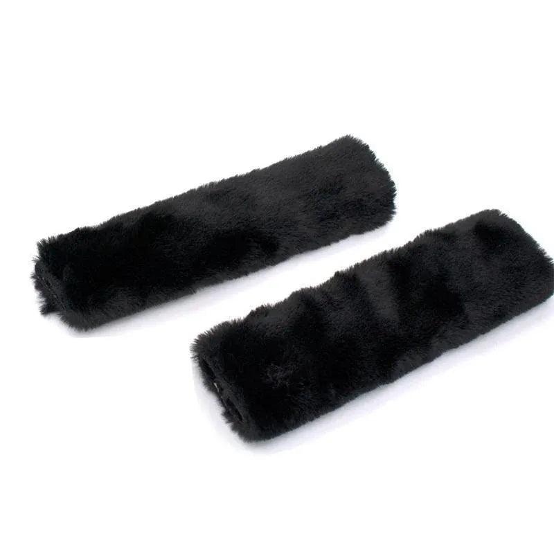 2pcs Vehicle Strap Pad Soft Shoulder Cushion Cover for Harness and Comfort - Black