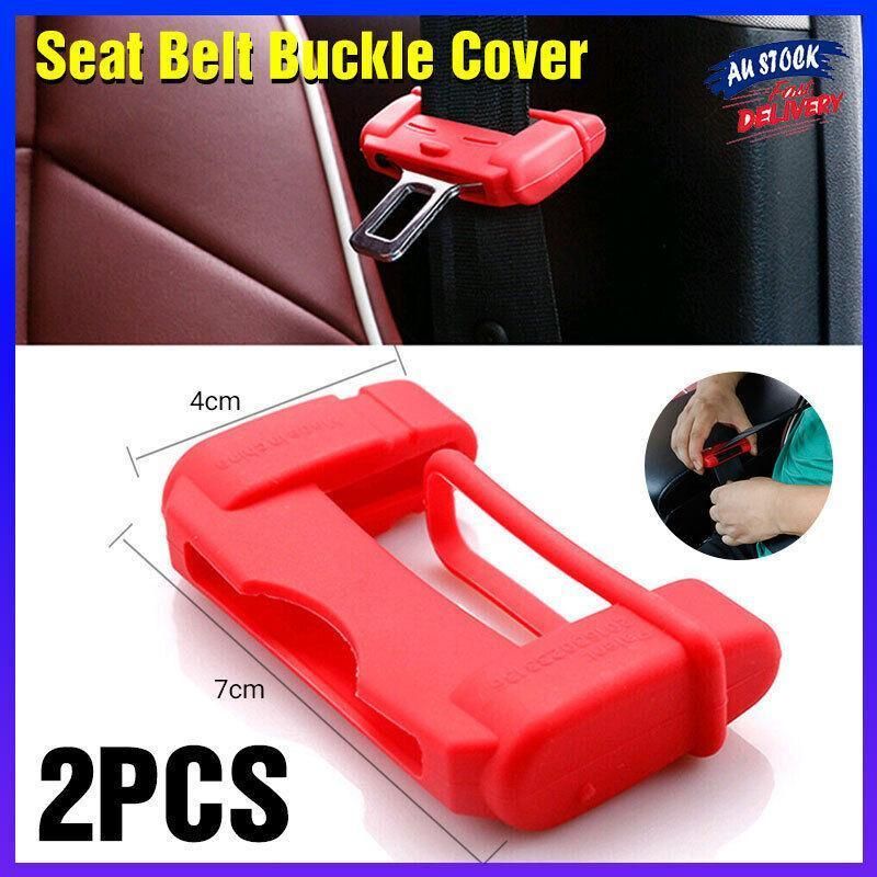 2PCS Silicone Seat Belt Buckle Grip Cover Anti Scratch Protector for Car Interior