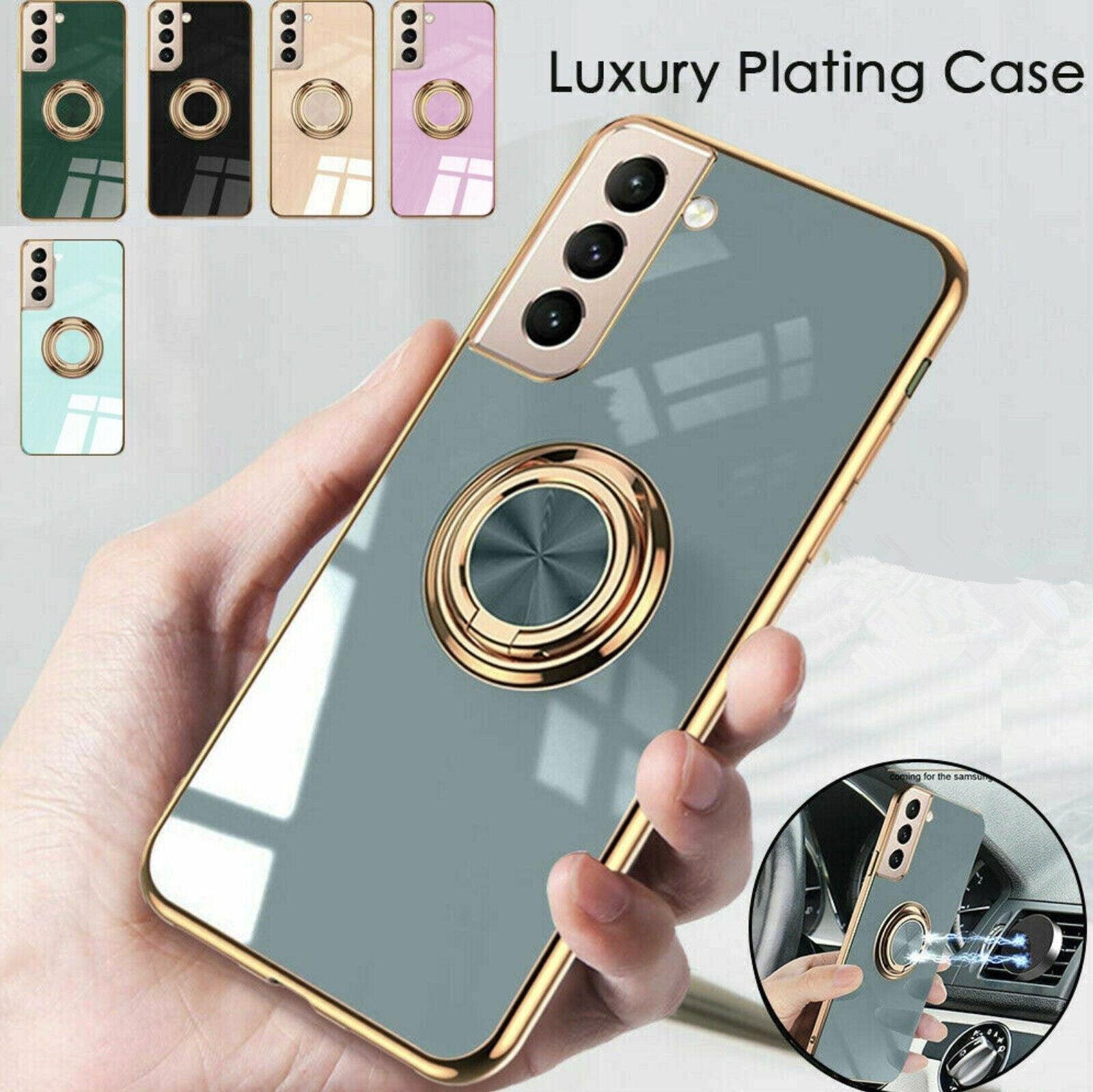 Black Shockproof Ring Holder Case Cover for Samsung S22 Ultra Plus Note 20 - Samsung Galaxy A32 5G
