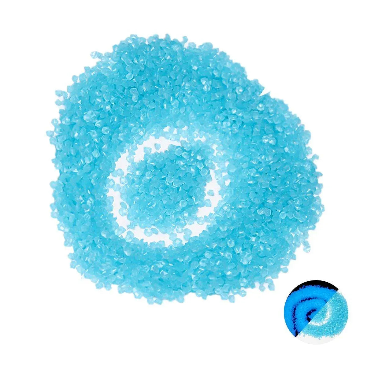 250g Fluorescent Glow in the Dark Sand Gravel for Micro Landscape Aquarium - Blue
