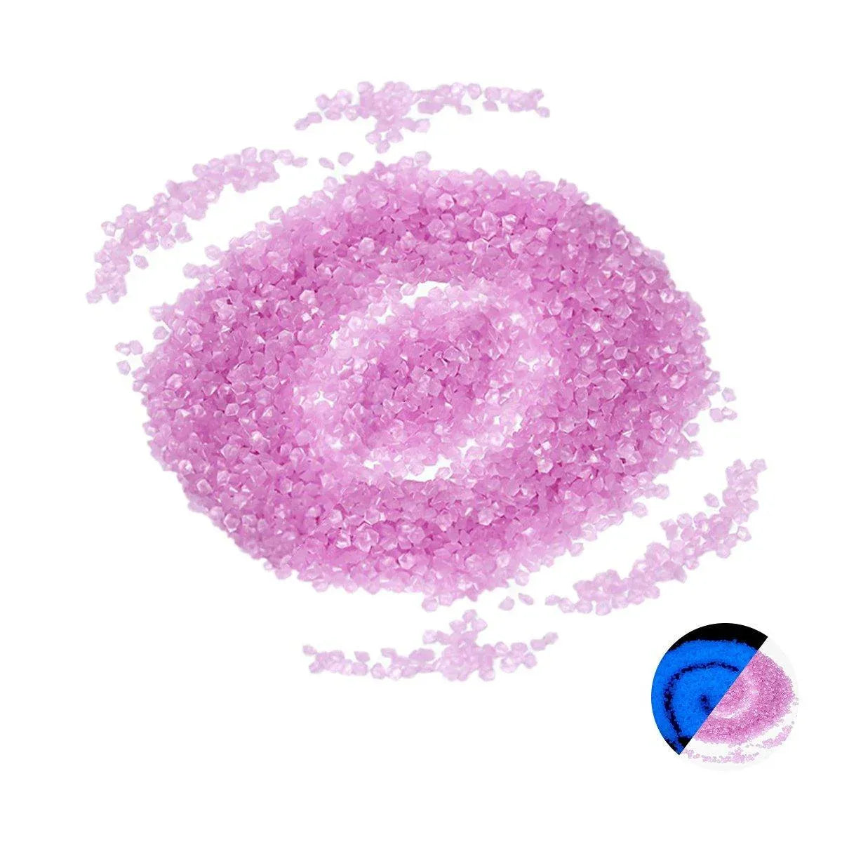 250g Fluorescent Glow in the Dark Sand Gravel for Micro Landscape Aquarium - Purple