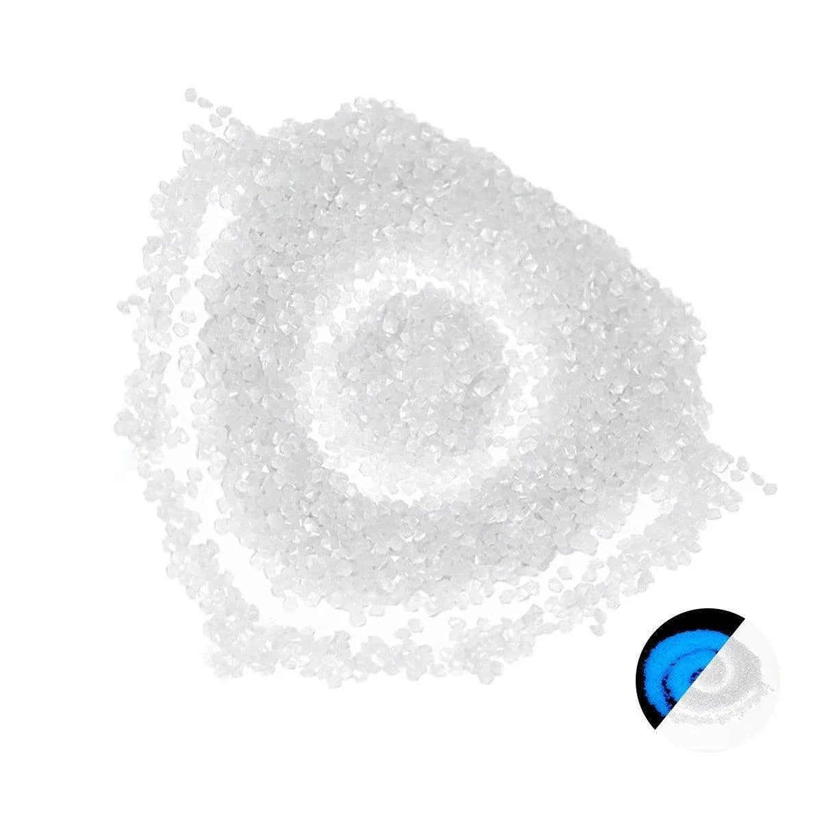 250g Fluorescent Glow in the Dark Sand Gravel for Micro Landscape Aquarium - White