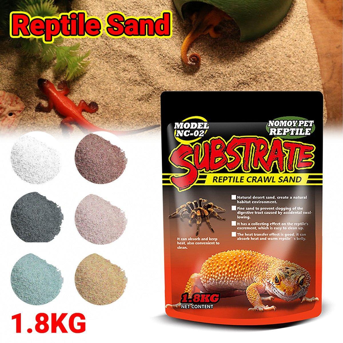 Pet Sand for Tortoises Snakes Lizards Spiders Multi-colour Reptile Habitat Decor - White