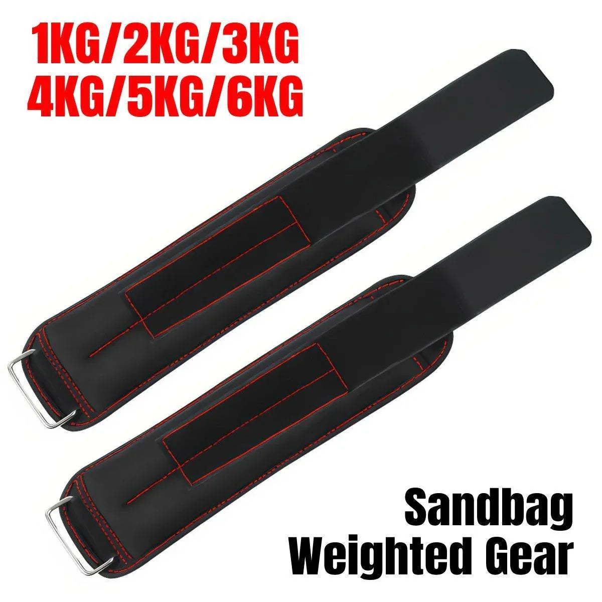 Adjustable Sandbag Gaiter Weight Training Gear for Running and Sports Fitness - Pair of Sandbags (2 x 2kg)