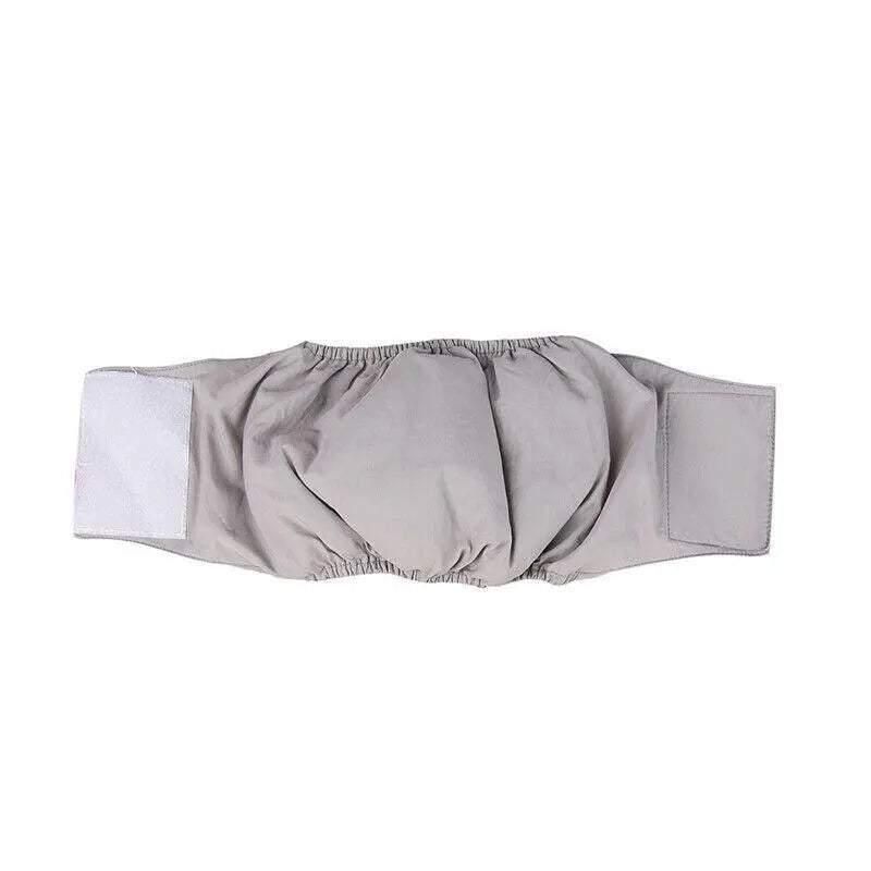 M Male Dog Puppy Nappy Diaper Belly Wrap Band Sanitary Pants Underpants - Grey