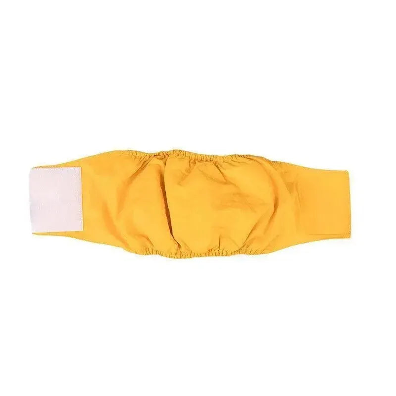 XL Male Dog Puppy Nappy Diaper Belly Wrap Band Sanitary Pants Underpants - Yellow
