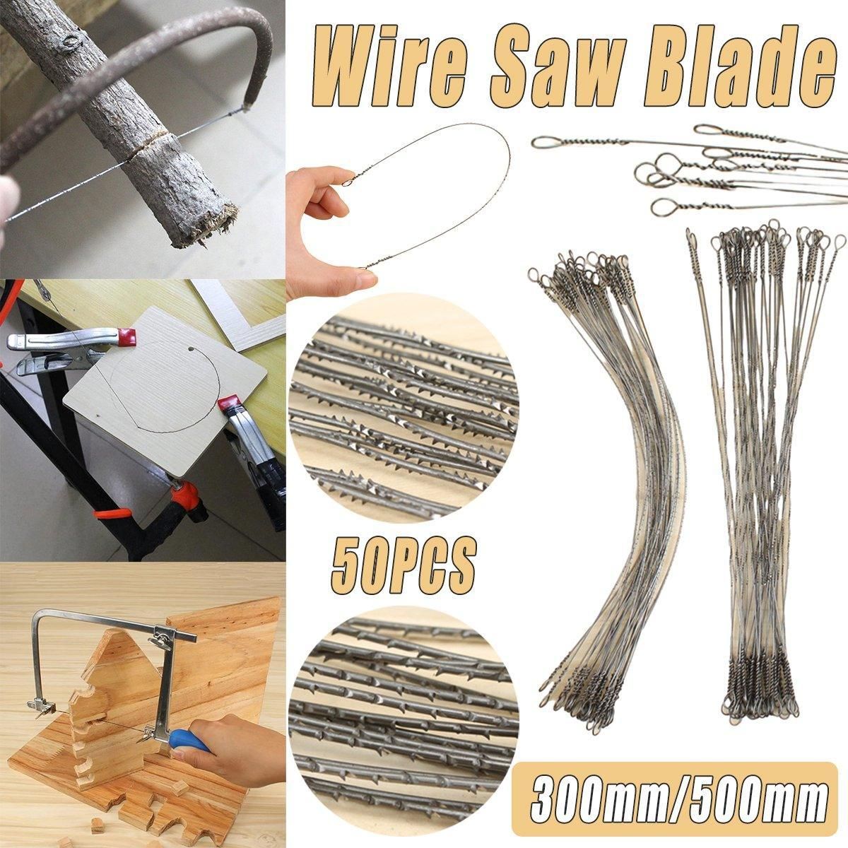 50x Meike Wire Cutting Blade Multifunctional Woodworking Stretch Steel Fine Tooth - 500mm