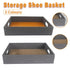 Hotel Shoe Basket Storage Tray for Leather Goods Organiser in Guest Rooms - Brown