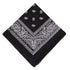 Paisley Bandana Scarf Head Wrap Face Neck Cover Summer Outdoor Fishing Headwear - Black