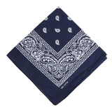 Paisley Bandana Scarf Head Wrap Face Neck Cover Summer Outdoor Fishing Headwear - Dark Blue
