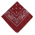 Paisley Bandana Scarf Head Wrap Face Neck Cover Summer Outdoor Fishing Headwear - Wine Red