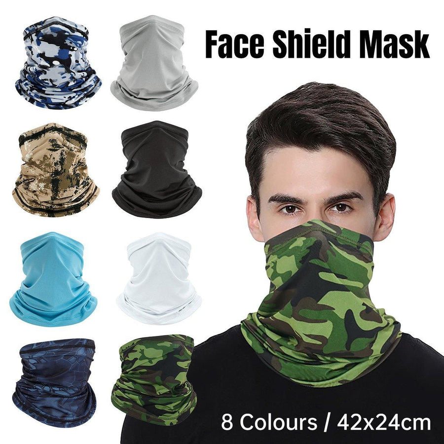 Sunblock Ice Silk Breathable Bandana Bib Face Scarf Fishing Biker Sport Headgear - Grey