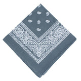 Paisley Bandana Scarf Head Wrap Face Neck Cover Summer Outdoor Fishing Headwear - Grey
