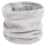 Fleece Neck Warmer Thermal Tube Scarf Winter Snood Hat for Men Women Outdoor - Grey
