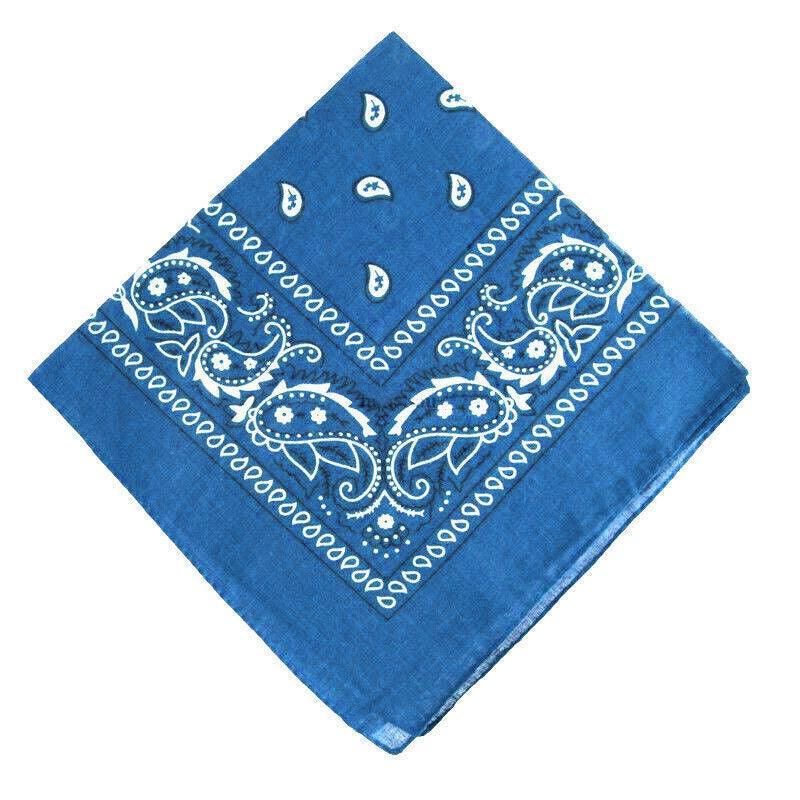 Paisley Bandana Scarf Head Wrap Face Neck Cover Summer Outdoor Fishing Headwear - Lake Blue
