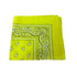 Paisley Bandana Scarf Head Wrap Face Neck Cover Summer Outdoor Fishing Headwear - Light Yellow