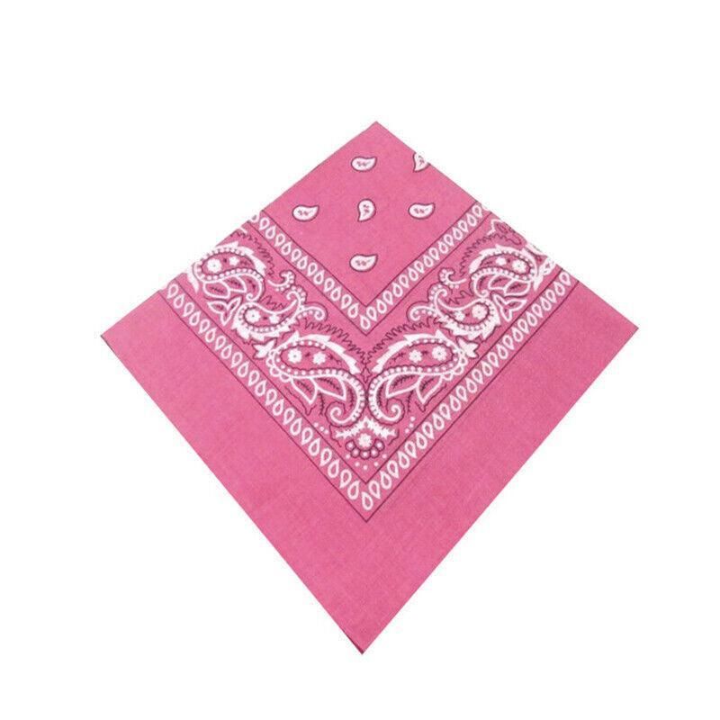 Paisley Bandana Scarf Head Wrap Face Neck Cover Summer Outdoor Fishing Headwear - Pink