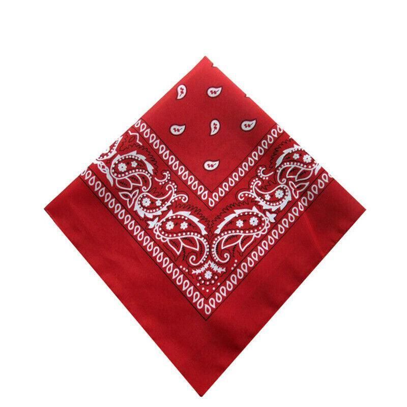 Paisley Bandana Scarf Head Wrap Face Neck Cover Summer Outdoor Fishing Headwear - Red