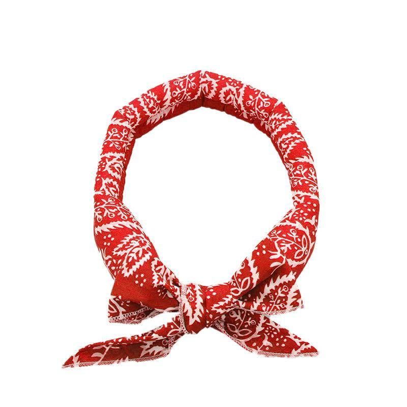 Bandana Headband Cooler Scarf Neck Ice Scarf Wrap Deluxe Outdoor Sport Cooling - Red