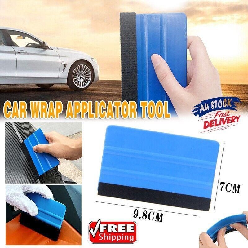 Felt Edge Squeegee For Decals Sticker Vinyl Sheet  Car Wrap Applicator Tool Blue