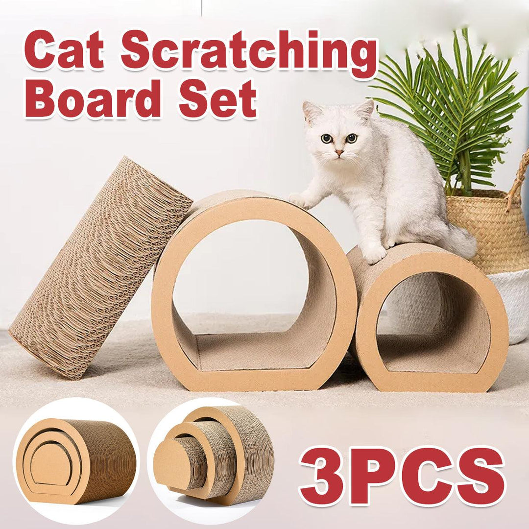 3pcs Cat Scratching Tunnel Wearable Claw Sharpening Toys for Cats Pet Play
