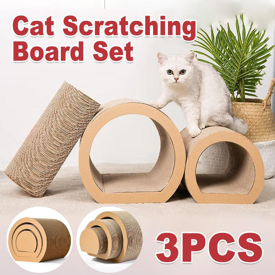 3pcs Cat Scratching Tunnel Wearable Claw Sharpening Toys for Cats Pet Play