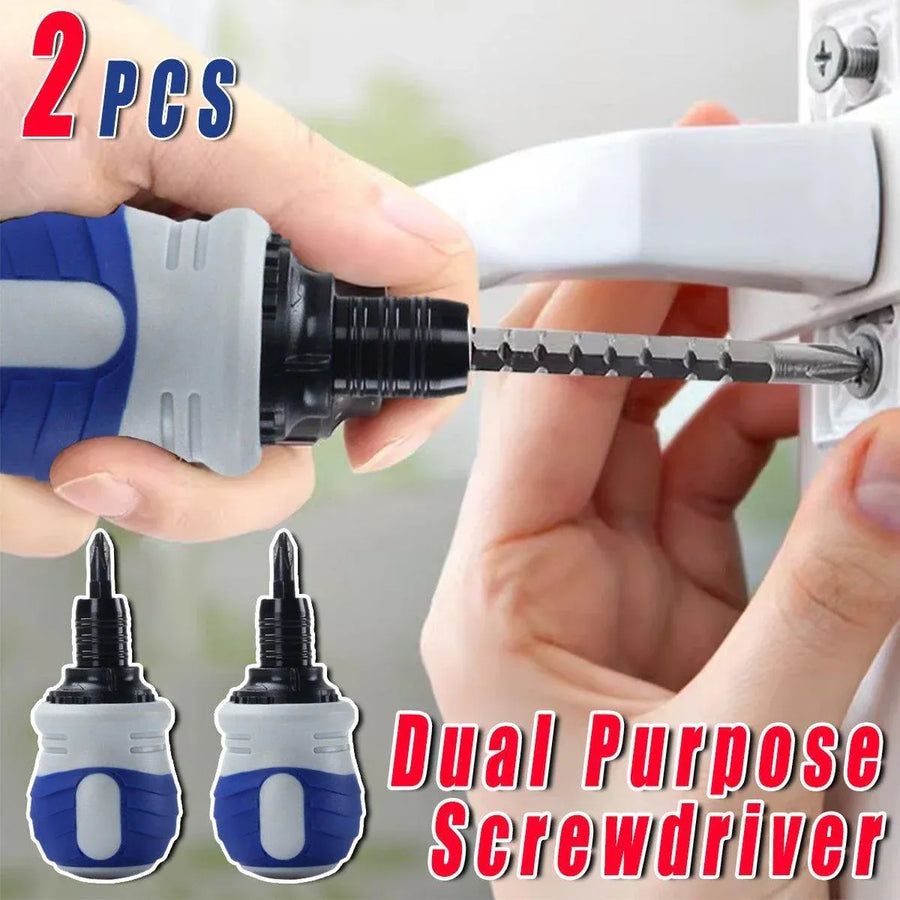 2PCS Turnip Head Cross Phillips Screwdriver Groove Repair Tool Durable Hand Tool