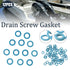 12 Pieces Ship Drain Screw Gasket Seal Set Waterproof Marine Hardware Gaskets