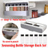Wall Mounted Spice Container Rack Adjustable Seasoning Storage Box Set Use