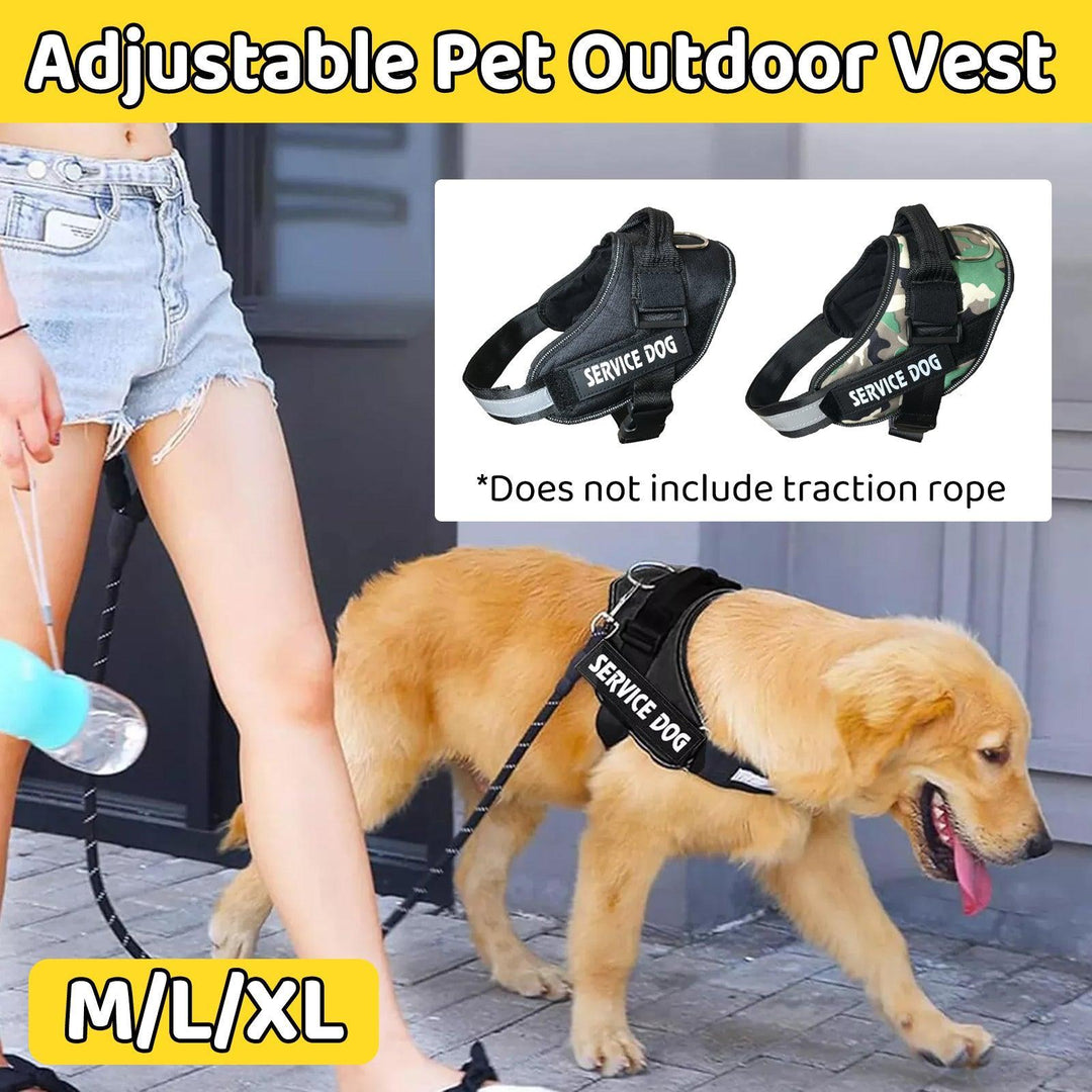 Adjustable Dog Vest Harness for Small Medium Dogs Comfortable No Pull Design - Black-L